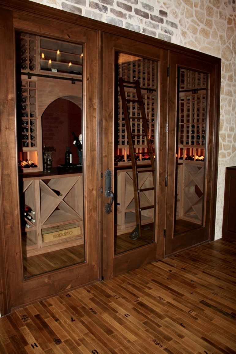 Texas custom wine cellar installation