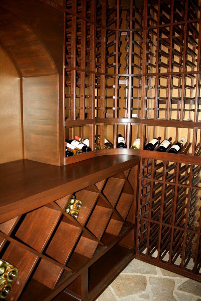 Modern Wine Cellar Houston High-Quality Wooden Wine Racks by Houston Master Builders