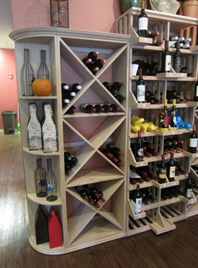 Quarter Round Commercial Wine Rack