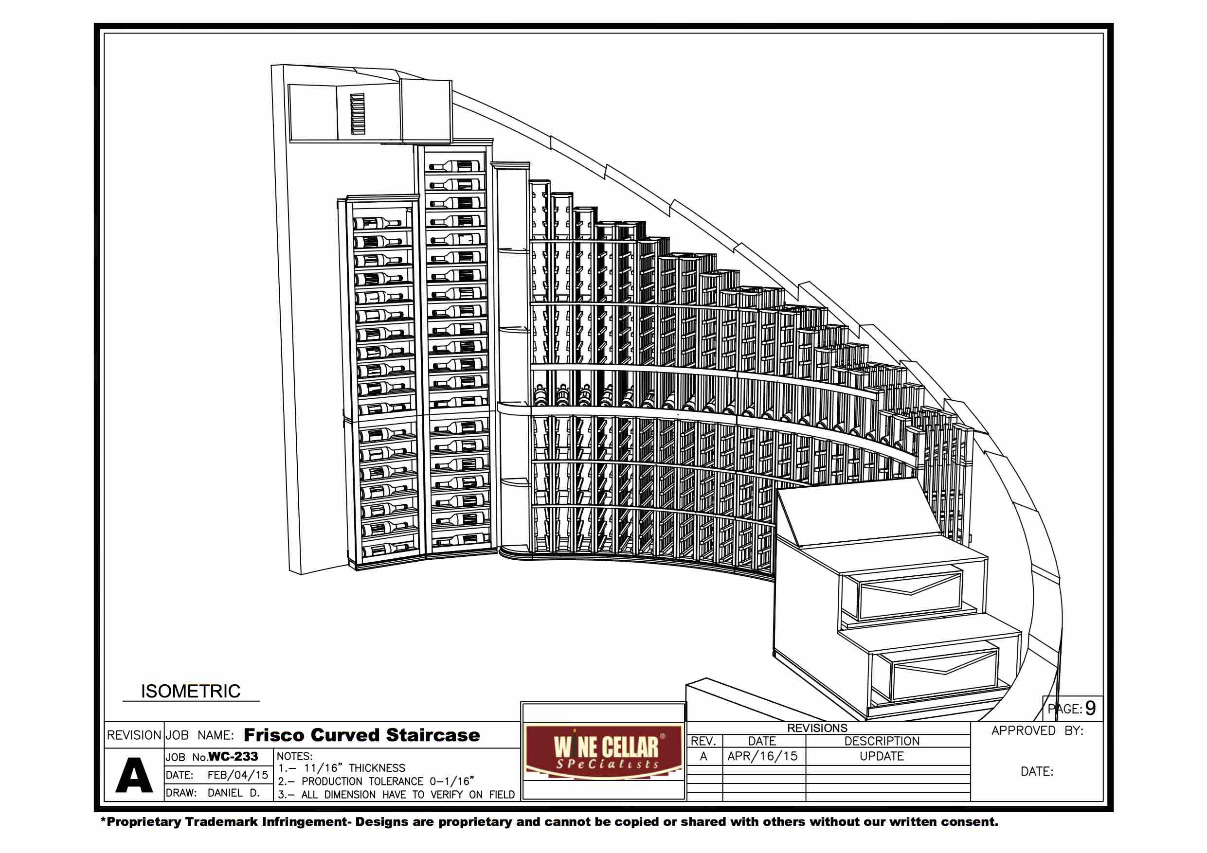 Curved Staircase Custom Wine Cellar Design Houston Project