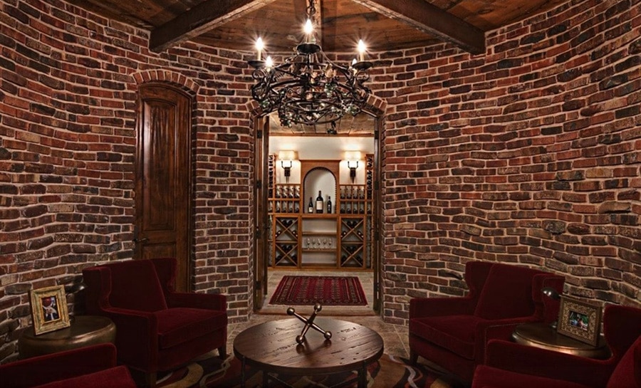 Elegant Chandelier Wine Cellar Lighting Installed by Houston Specialists