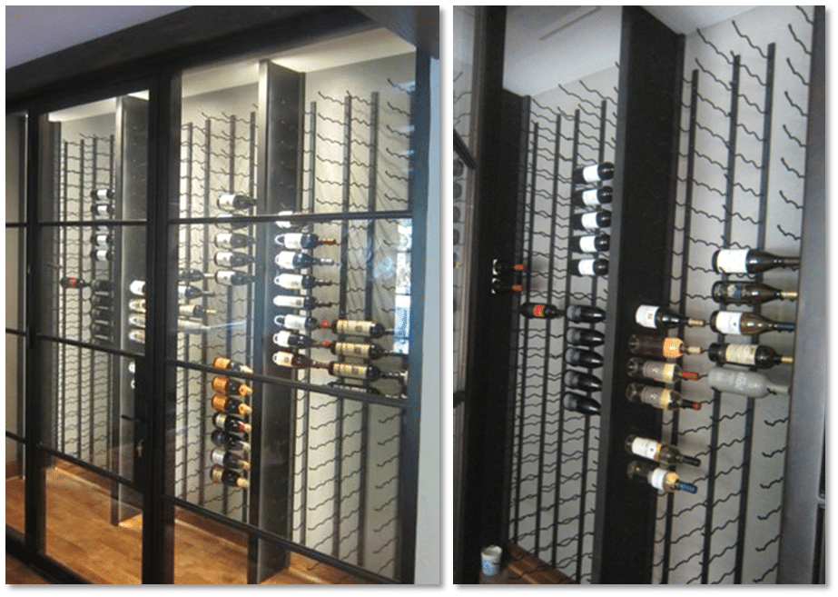 contemporary residential wine cellar Texas