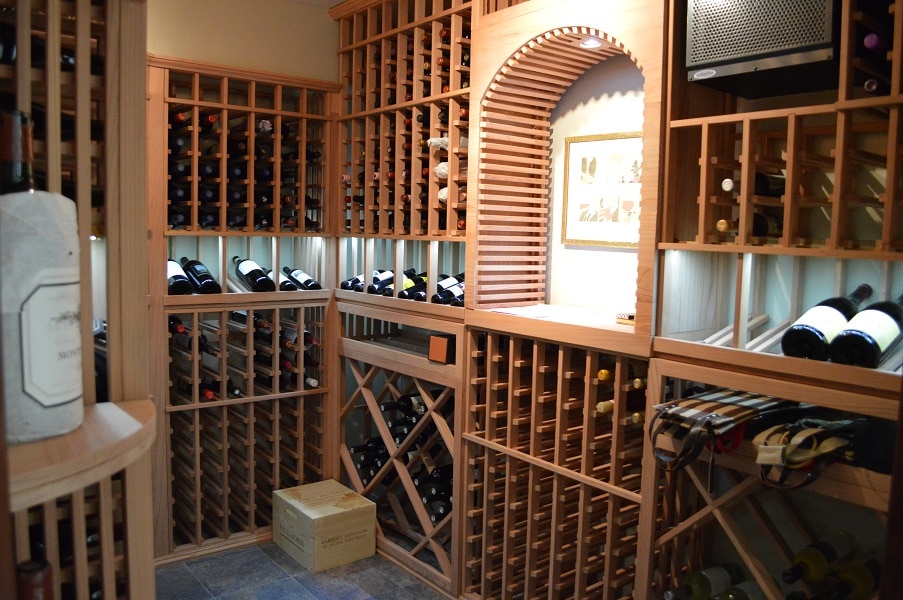 Custom Wine Cellar Design for a Residential Home by Houston Builders