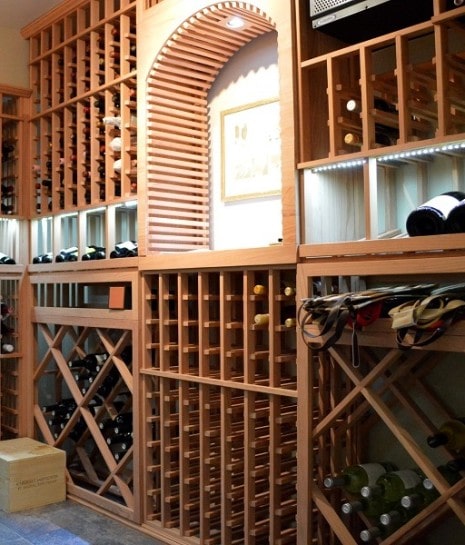 Stylish Wooden Wine Rack System by Houston Builders