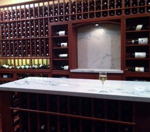 Back Wall Custom Wine Cellar Design Houston