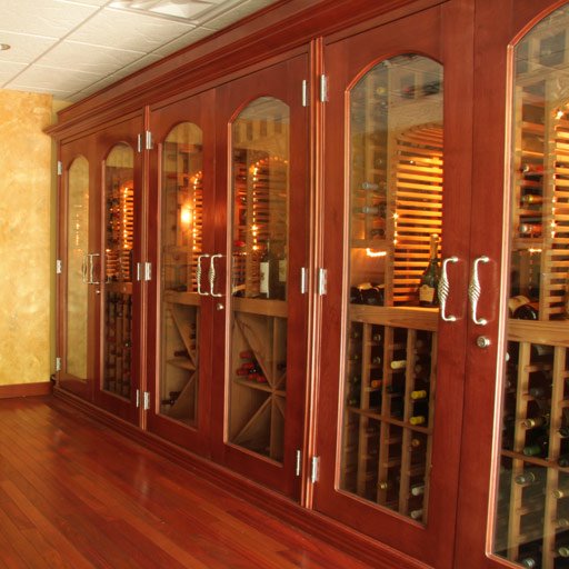 Houston Custom Wine Cellar with Insulated Doors