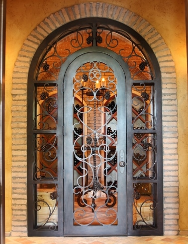 Wrought Iron Wine Cellar Door
