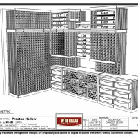3D Rendering Custom Home Wine Cellar Houston