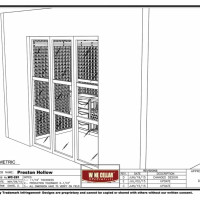 CAD Drawing Custom Wine Cellar with an Efficient Cooling Unit