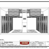 Overhead View of the Compeleted Custom Wine Cellar Houston